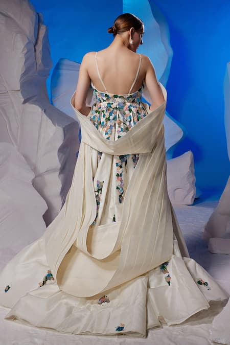 Samant Chauhan Tassel Embroidered Gown  