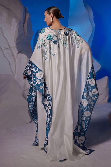 Samant Chauhan Floral Applique & Embroidered Kaftan 