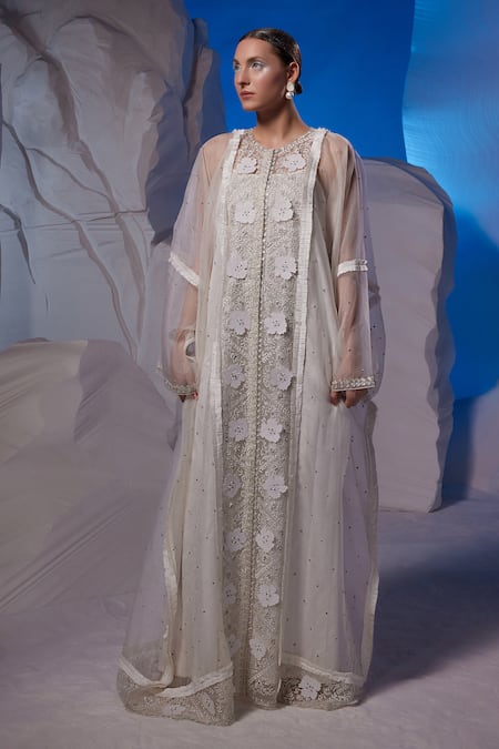 Samant Chauhan Embroidered Floral Kaftan  