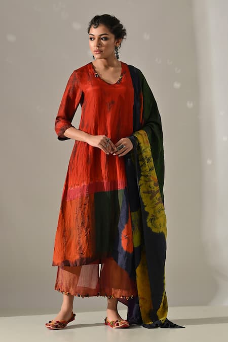 Medha Panelled Tie Dye Kurta Set 