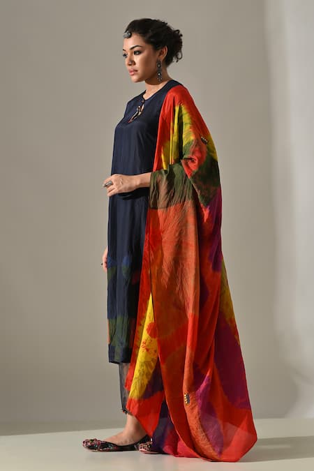 Medha Panelled Tie Dye Kurta Pant Set 