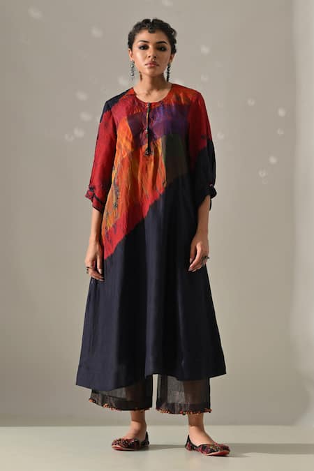 Medha Patchwork Tie Dye Tunic & Pant Set 