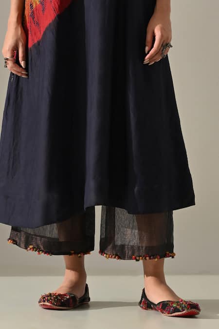 Buy Medha Multi Color Silk, Tissue Patchwork, Beads, Tassels Tie Dye Tunic And Pant Set Online at Aza Fashions Buy_Medha_Multi Color Silk, Tissue Patchwork, Beads, Tassels Tie Dye Tunic And Pant Set _Online_at_Aza_Fashions