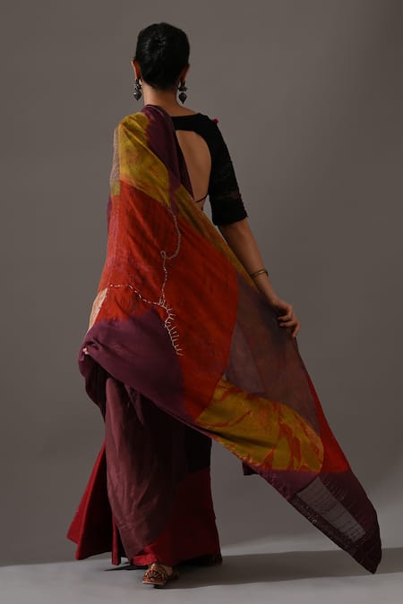 Buy Medha Multi Color Silk, Cotton, Net Patchwork, Embroidery Pure Saree With Blouse Online at Aza Fashions Buy_Medha_Multi Color Silk, Cotton, Net Patchwork, Embroidery Pure Saree With Blouse _Online_at_Aza_Fashions