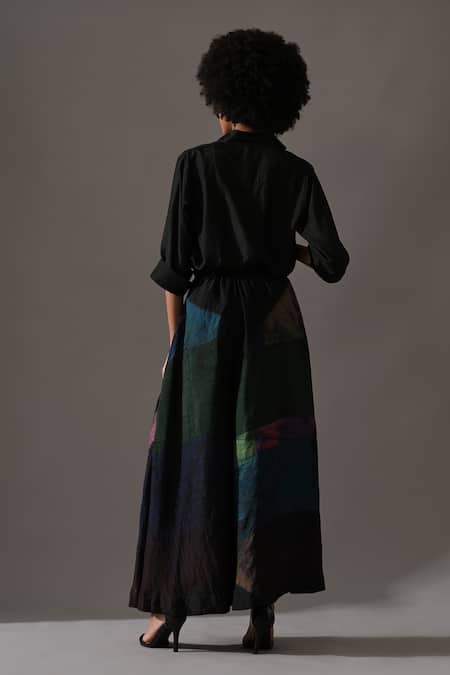 Medha Patchwork Tie Dye Shirt & Palazzo Set 