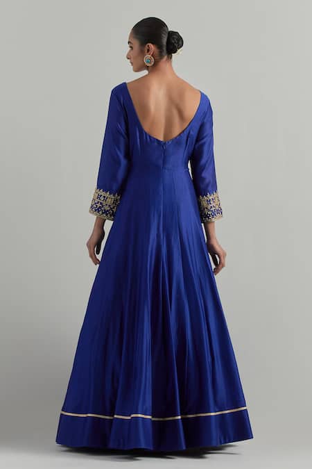 Ikshita Choudhary Hand Embroidered Chanderi Anarkali With Dupatta 