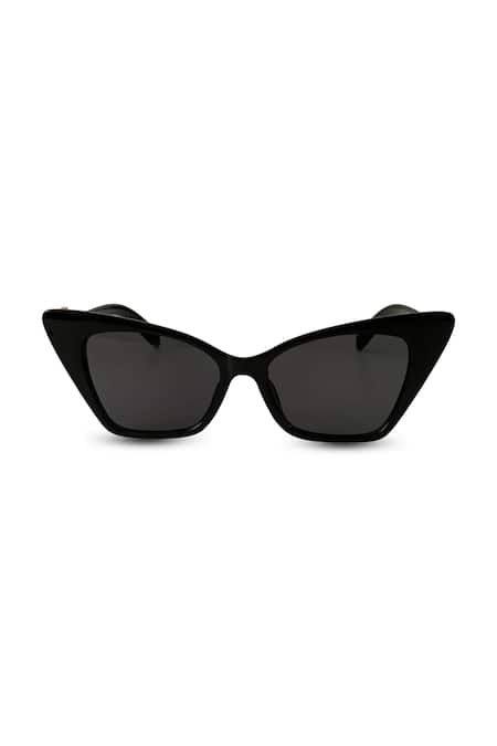 PRERTO Personalized Black Cat Eye Sunglasses 
