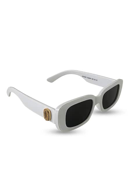 PRERTO Personalized White Sunglasses 