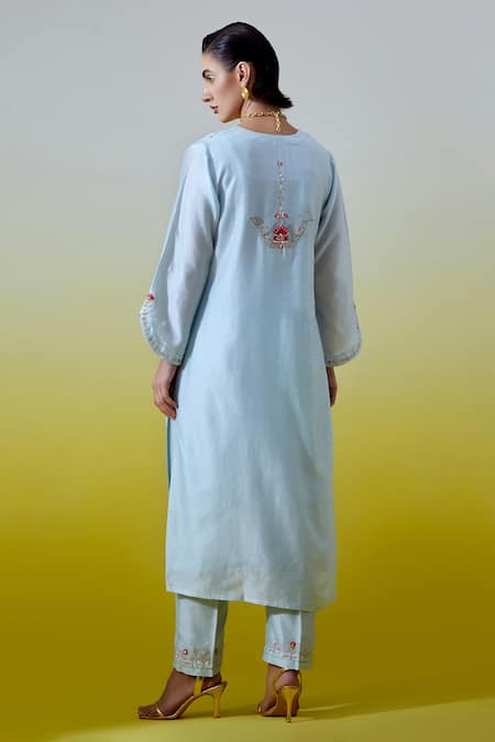 Anantaa By Roohi Silk Chanderi Kurta & Pant Set 