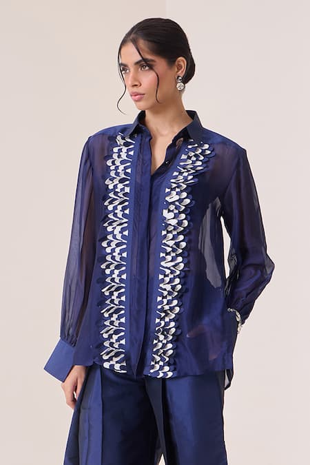 Needleten Contrast Placket Shirt 