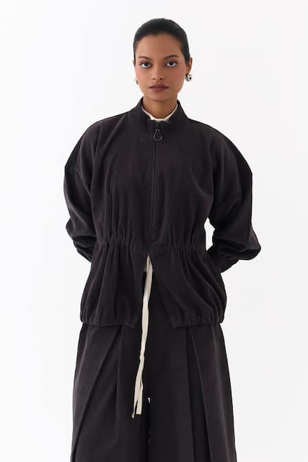 Three Corduroy Drawstring Top 