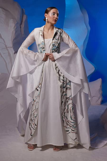 Samant Chauhan Embroidered Maxi Dress 