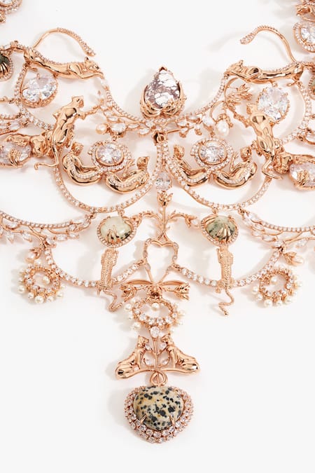 Outhouse_Rose Gold Born In The Wild Body Cape _Online_at_Aza_Fashions