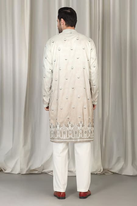 Aham-Vayam Bahaar Printed Embroidered Kurta & Pant Set 