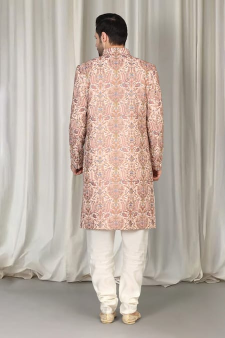 Aham-Vayam Kashmiriyat Embroidered Sherwani Set 