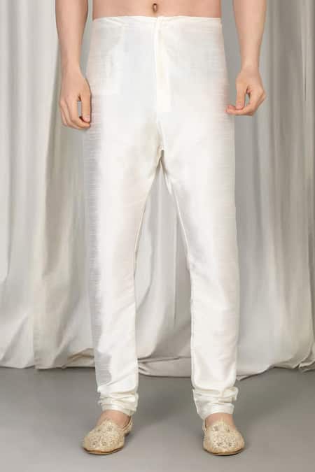 Aham-Vayam Ivory Cotton, Silk Embroidery Jashne Bahar Sherwani Set at Aza Fashions Aham-Vayam_Ivory Cotton, Silk Embroidery Jashne Bahar Sherwani Set _at_Aza_Fashions