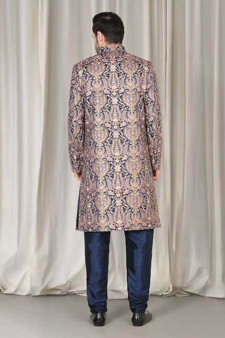 Aham-Vayam Kashmiriyat Embroidered Sherwani Kurta Set