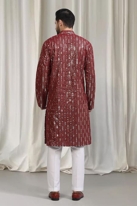 Aham-Vayam Jhilmil Embroidered Kurta & Pant Set 