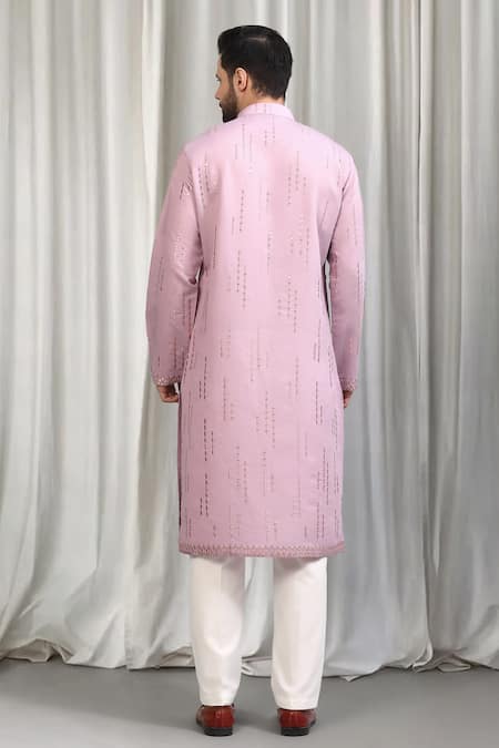 Aham-Vayam Tyohaar Embroidered Mirrorwork Kurta Set 