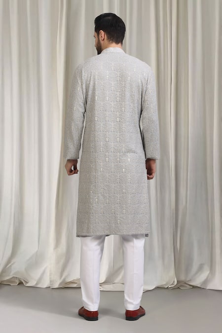 Aham-Vayam Swarna Embroidered Kurta & Pant Set 