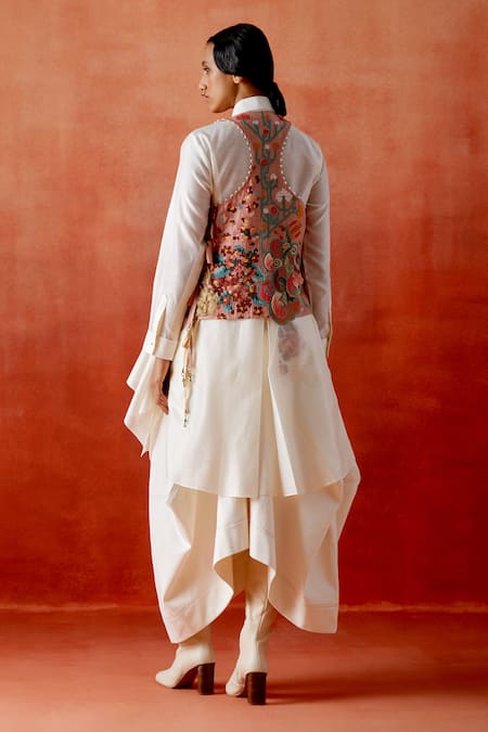 Jajaabor Embroidered Jacket Skirt Set 