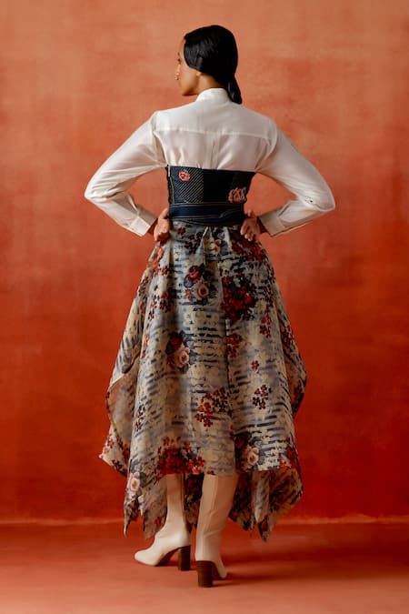 Jajaabor Embroidered Corset Dress With Shirt 