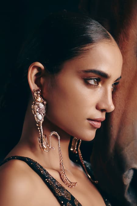 Outhouse Temptress Leopard Statement Earrings 