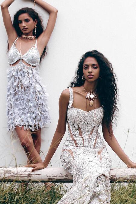 Buy_Outhouse_Rose Gold La Leopard Choker _Online_at_Aza_Fashions