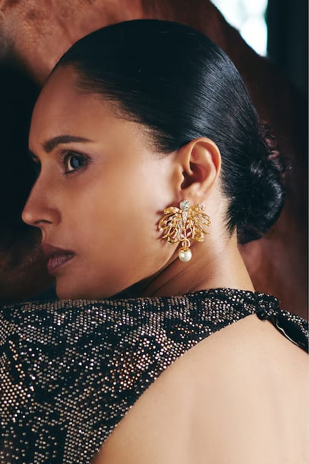 Outhouse La Leopard Stud Earrings 