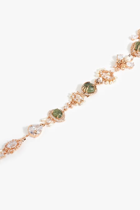 Buy_Outhouse_Rose Gold Majestic Leopard Couture Hair Accessory _Online_at_Aza_Fashions