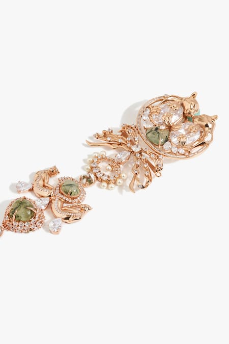 Shop_Outhouse_Rose Gold Majestic Leopard Couture Hair Accessory _Online_at_Aza_Fashions