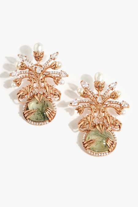 Outhouse Le Leopard Celestial Stud Earrings 