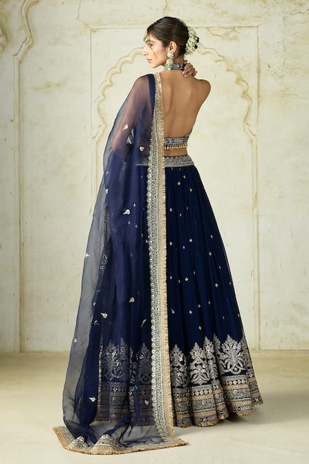 Gopi Vaid Sidra Embroidered Blouse Lehenga Set 