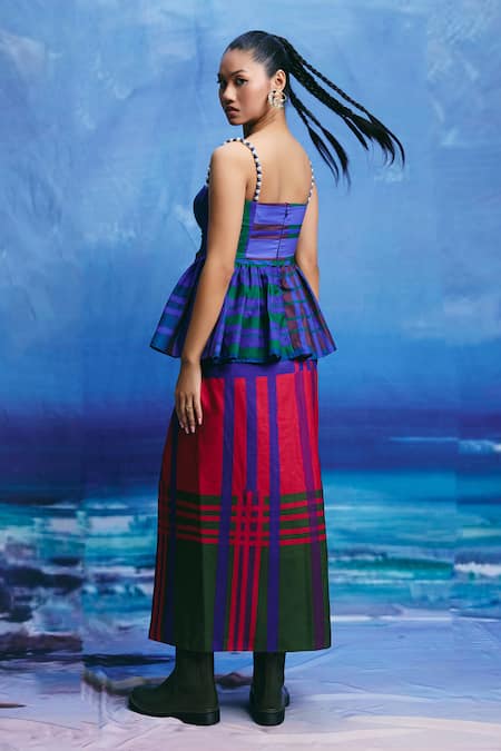 ZiP by Payal & Zinal Ocean Kiss Peplum Corset 