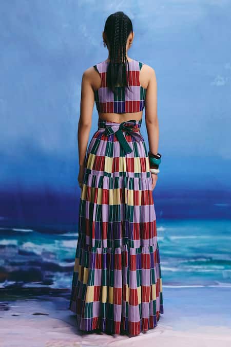 ZiP by Payal & Zinal Grove Kaleidoscopic Top & Skirt Co-ord Set