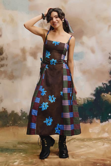 ZiP by Payal & Zinal Noova Floral Pattern Midi Dress 