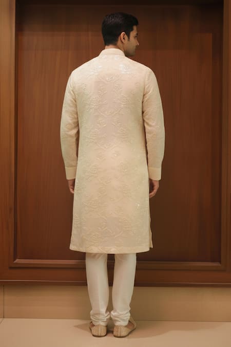 Char Chaand Organza Embroidered Kurta Set 