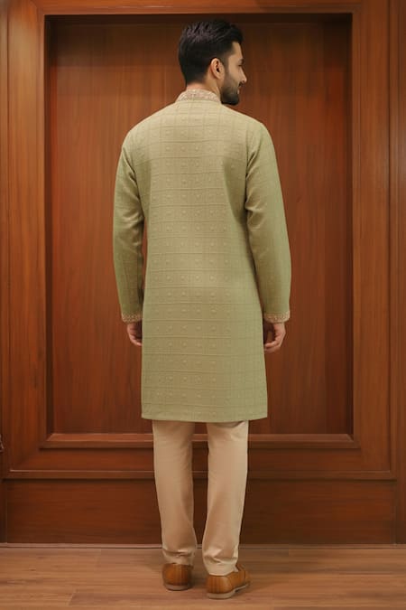 Char Chaand Cotton Placket Embroidered Kurta 