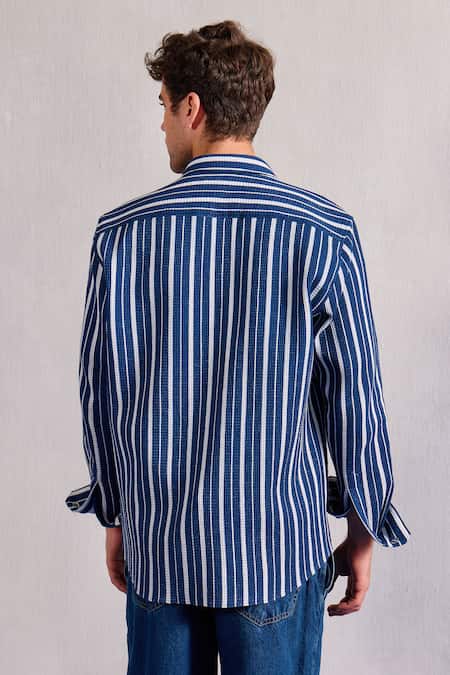 Zazu Striped Woven Overshirt 