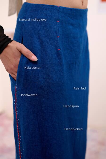 Shop_Doodlage_Blue Cotton Embroidery Abby Skirt 