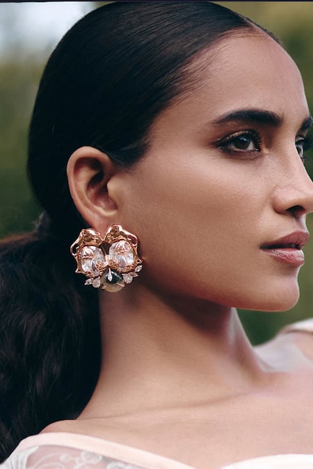 Outhouse Leopard Triumph Stud Earrings 