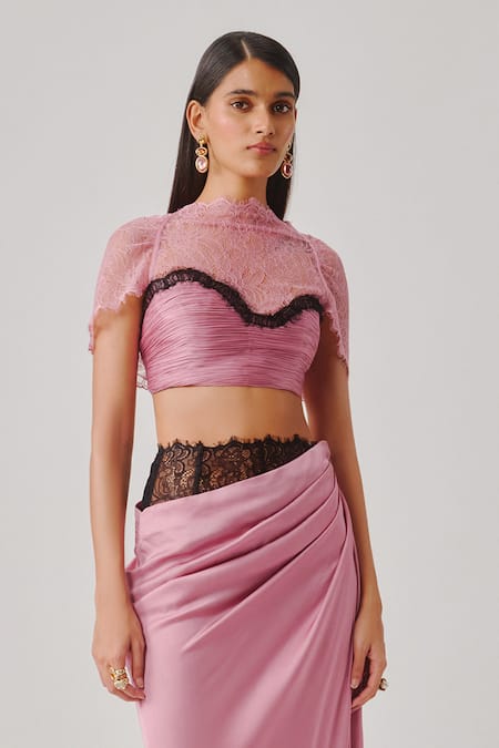 Aroka Rosette Ruched Crop Top 