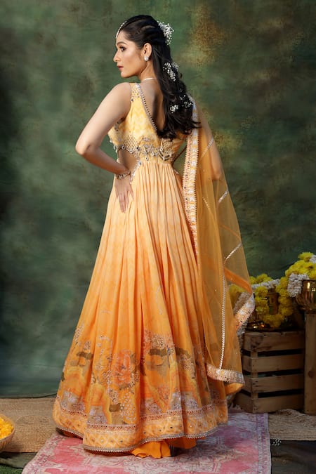 Archana Kochhar Embroidered Georgette Anarkali Set 