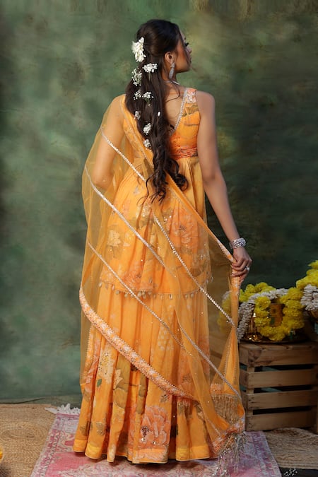 Archana Kochhar Pearl Sequin Kurta Sharara Set