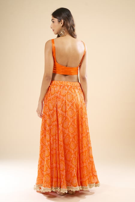 Naintara Bajaj Printed Silk Lehenga Set 