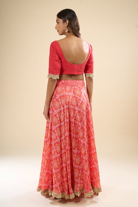 Naintara Bajaj Printed Silk Lehenga Set 