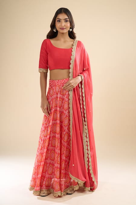 Naintara Bajaj Printed Silk Lehenga Set 