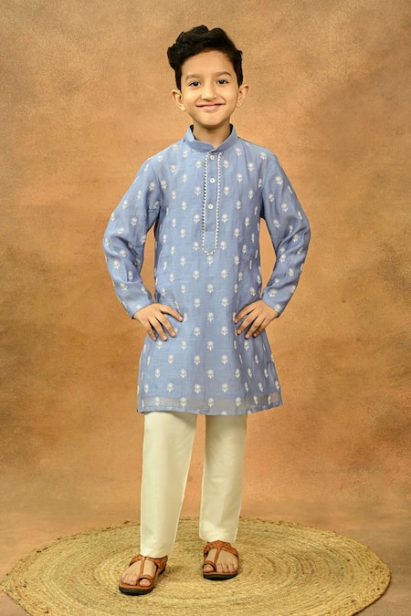 Taber Tikri Thread Embroidered Kurta Set 