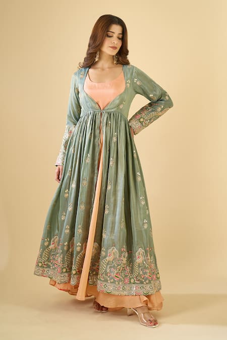 Naintara Bajaj Nafs Embroidered Jacket & Anarkali Set 