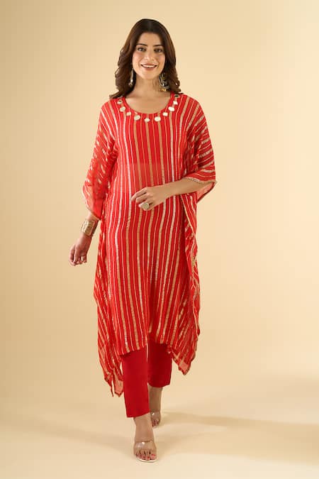 Naintara Bajaj Mirror Work Kurta & Palazzo Set 